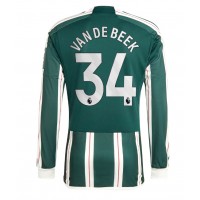 Manchester United Donny van de Beek #34 Replica Away Shirt 2023-24 Long Sleeve